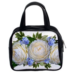 Roses Flowers Plumbago Arrangement Classic Handbag (two Sides) by Pakrebo