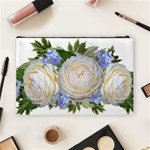 Roses Flowers Plumbago Arrangement Cosmetic Bag (Large) Back