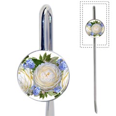 Roses Flowers Plumbago Arrangement Book Mark by Pakrebo