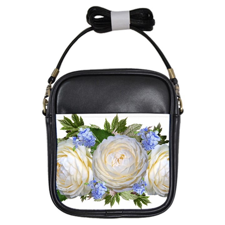 Roses Flowers Plumbago Arrangement Girls Sling Bag