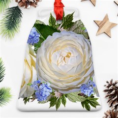 Roses Flowers Plumbago Arrangement Bell Ornament (two Sides) by Pakrebo