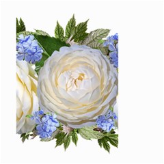 Roses Flowers Plumbago Arrangement Small Garden Flag (two Sides) by Pakrebo