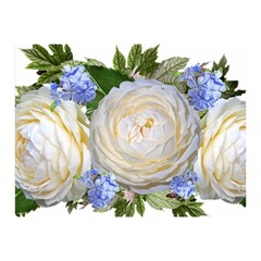 Roses Flowers Plumbago Arrangement Double Sided Flano Blanket (mini)  by Pakrebo