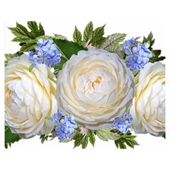 Roses Flowers Plumbago Arrangement Double Sided Flano Blanket (medium)  by Pakrebo