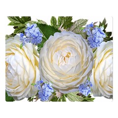 Roses Flowers Plumbago Arrangement Double Sided Flano Blanket (large)  by Pakrebo