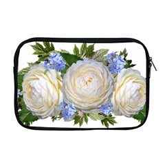 Roses Flowers Plumbago Arrangement Apple Macbook Pro 17  Zipper Case by Pakrebo