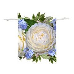 Roses Flowers Plumbago Arrangement Lightweight Drawstring Pouch (l)