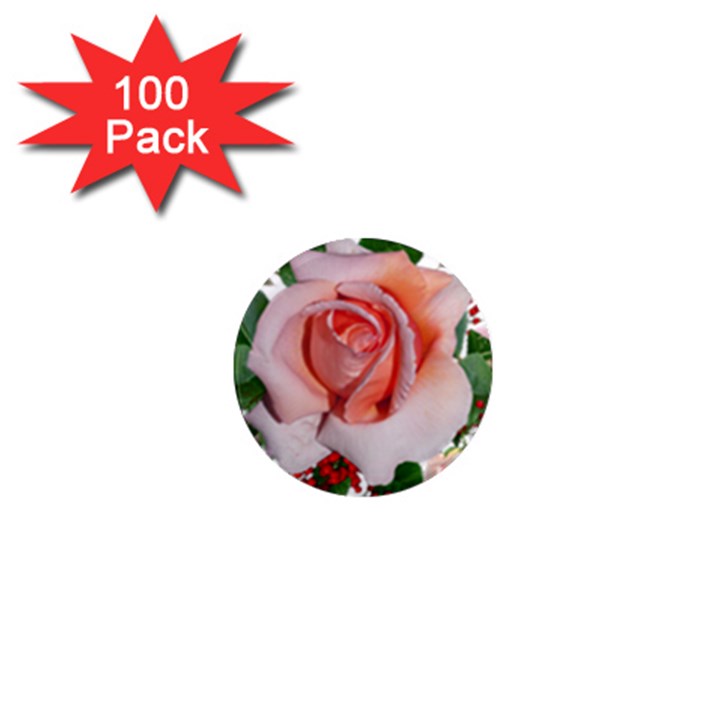 Roses Flowers Berries Arrangement 1  Mini Magnets (100 pack) 