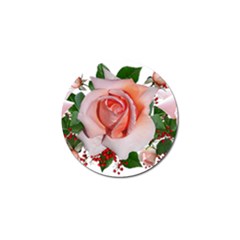 Roses Flowers Berries Arrangement Golf Ball Marker by Pakrebo