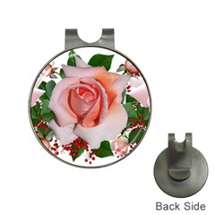 Roses Flowers Berries Arrangement Hat Clips With Golf Markers by Pakrebo