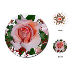 Roses Flowers Berries Arrangement Playing Cards Single Design (round)