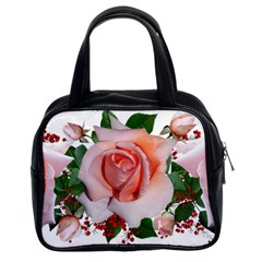 Roses Flowers Berries Arrangement Classic Handbag (two Sides) by Pakrebo