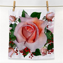 Roses Flowers Berries Arrangement Face Towel by Pakrebo