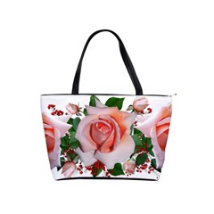 Roses Flowers Berries Arrangement Classic Shoulder Handbag by Pakrebo