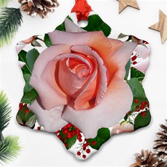 Roses Flowers Berries Arrangement Ornament (snowflake)