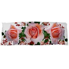 Roses Flowers Berries Arrangement Body Pillow Case (dakimakura) by Pakrebo