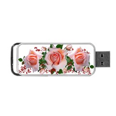 Roses Flowers Berries Arrangement Portable Usb Flash (two Sides) by Pakrebo