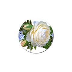 Rose White Flower Plumbago Golf Ball Marker by Pakrebo