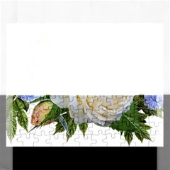 Rose White Flower Plumbago Rectangular Jigsaw Puzzl by Pakrebo