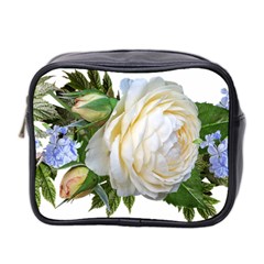 Rose White Flower Plumbago Mini Toiletries Bag (two Sides) by Pakrebo