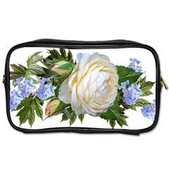 Rose White Flower Plumbago Toiletries Bag (two Sides) by Pakrebo