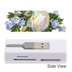 Rose White Flower Plumbago Memory Card Reader (stick) by Pakrebo