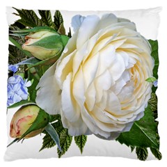 Rose White Flower Plumbago Large Cushion Case (one Side) by Pakrebo