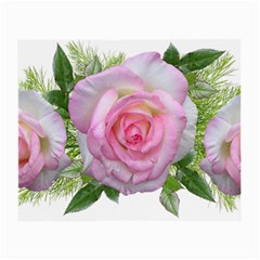 Roses Pink Flowers Perfume Leaves Small Glasses Cloth (2 Sides) by Pakrebo