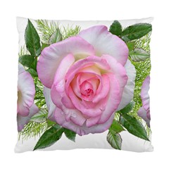 Roses Pink Flowers Perfume Leaves Standard Cushion Case (one Side) by Pakrebo