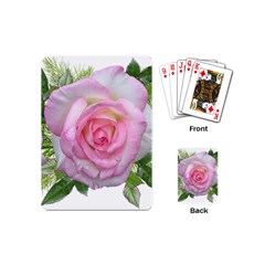 Roses Pink Flowers Perfume Leaves Playing Cards Single Design (mini) by Pakrebo