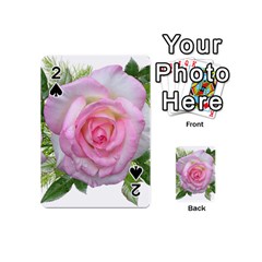 Roses Pink Flowers Perfume Leaves Playing Cards 54 Designs (mini)