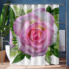 Roses Pink Flowers Perfume Leaves Shower Curtain 60  X 72  (medium)  by Pakrebo