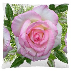 Roses Pink Flowers Perfume Leaves Large Cushion Case (two Sides) by Pakrebo