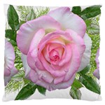 Roses Pink Flowers Perfume Leaves Large Cushion Case (Two Sides) Front