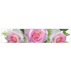 Roses Pink Flowers Perfume Leaves Small Flano Scarf