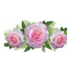 Roses Pink Flowers Perfume Leaves Satin Wrap by Pakrebo