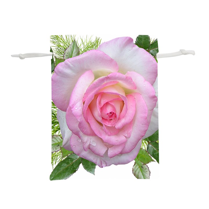 Roses Pink Flowers Perfume Leaves Lightweight Drawstring Pouch (S)