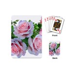 Roses Pink Flowers Leaves Playing Cards Single Design (Mini) Back