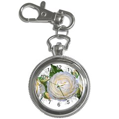 Flowers Roses White Fragrant Key Chain Watches by Pakrebo