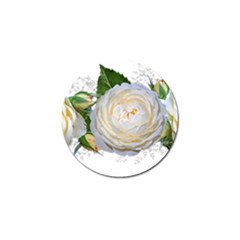 Flowers Roses White Fragrant Golf Ball Marker (4 Pack) by Pakrebo