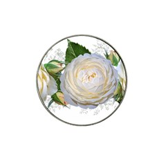 Flowers Roses White Fragrant Hat Clip Ball Marker (4 Pack) by Pakrebo