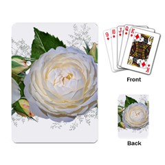 Flowers Roses White Fragrant Playing Cards Single Design (rectangle) by Pakrebo