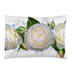 Flowers Roses White Fragrant Pillow Case by Pakrebo