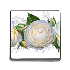 Flowers Roses White Fragrant Memory Card Reader (square 5 Slot) by Pakrebo