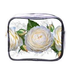 Flowers Roses White Fragrant Mini Toiletries Bag (one Side) by Pakrebo