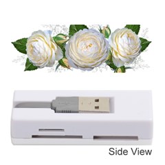 Flowers Roses White Fragrant Memory Card Reader (stick) by Pakrebo