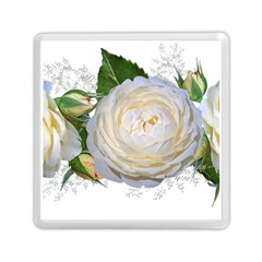 Flowers Roses White Fragrant Memory Card Reader (square) by Pakrebo