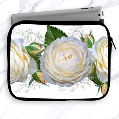 Flowers Roses White Fragrant Apple Ipad 2/3/4 Zipper Cases by Pakrebo