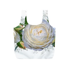 Flowers Roses White Fragrant Full Print Recycle Bag (s) by Pakrebo