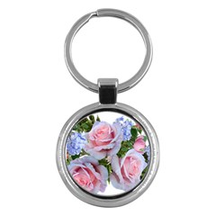 Roses Plumbago Flowers Fragrant Key Chain (round) by Pakrebo